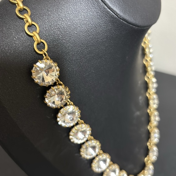 J. Crew Clear Rhinestone Boho Statement Jewelry Necklace - Picture 6 of 9